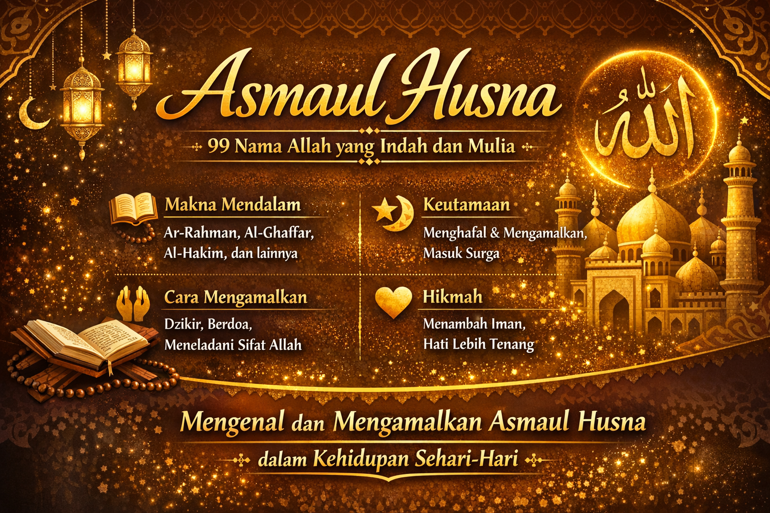 Asmaul Husna: 99 Nama Allah, Makna, Keutamaan, dan Cara Mengamalkannya dalam Kehidupan Sehari-hari